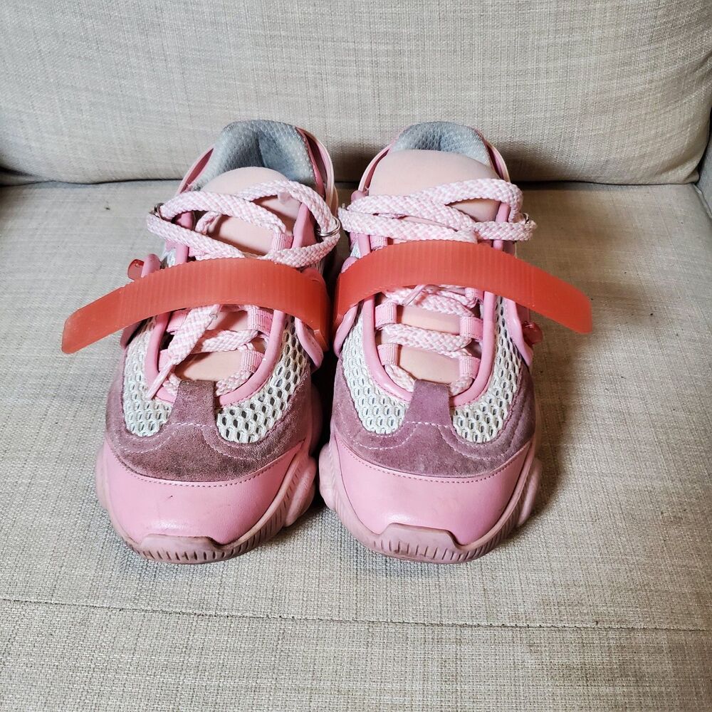 Moschino Toy Pink Teddy Bear Sneakers Size 37
